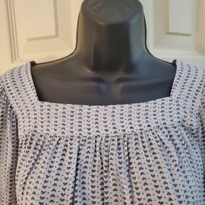 LC Lauren Conrad Square Neck Peasant Blouse